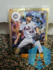 2022 Topps Chrome 35th anniversary Jacob DeGrom Gold Mojo T87C-49